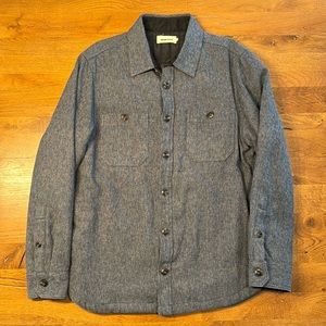 Taylor Stitch Line Utility Shirt in Indigo and Slate Twill, size S (38) new